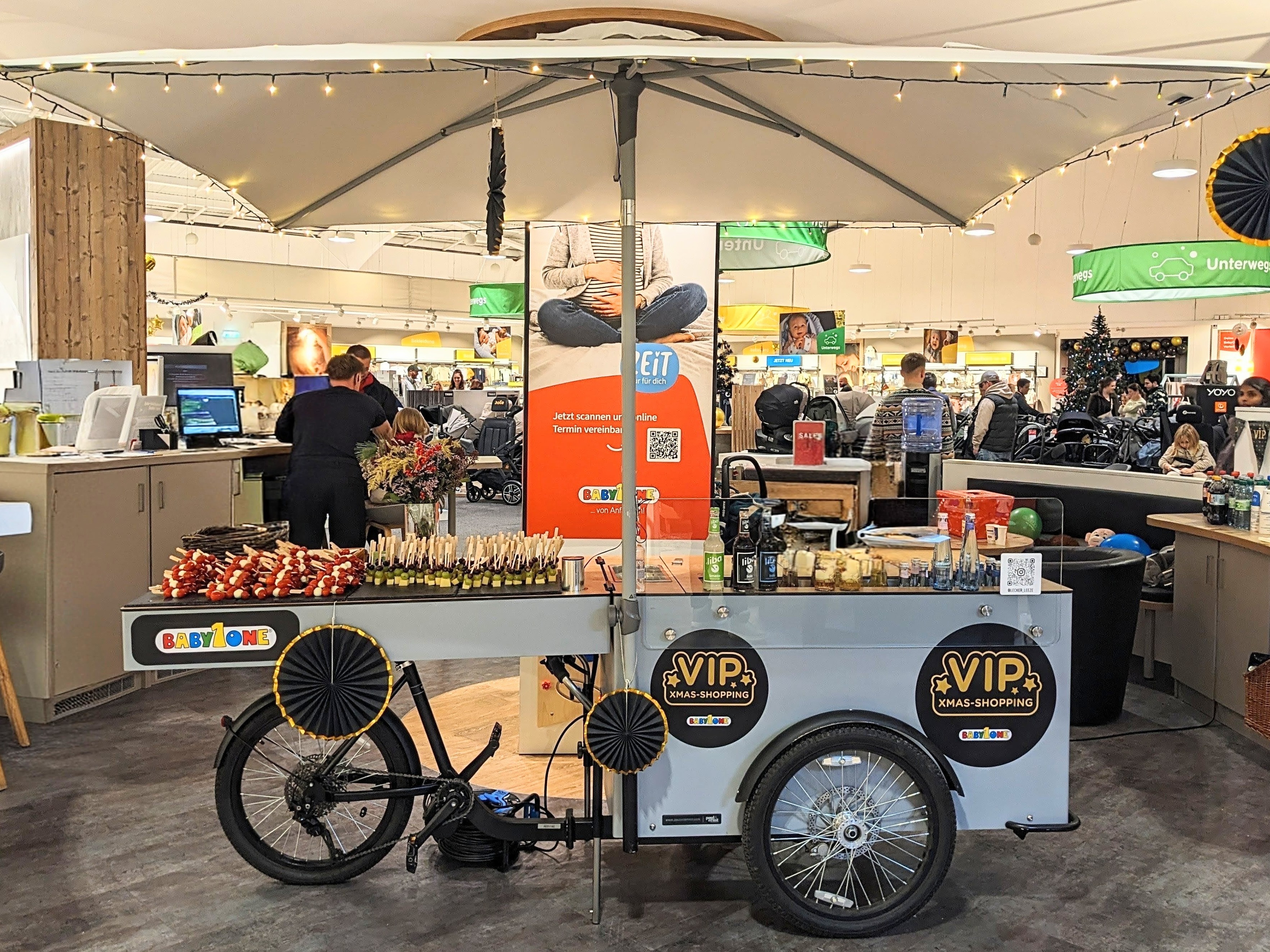 Individuell gebrandetes Werbefahrrad für BabyOne – Promotionfahrrad mit Logo mieten